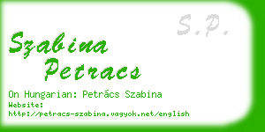 szabina petracs business card