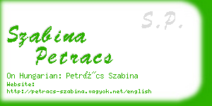szabina petracs business card